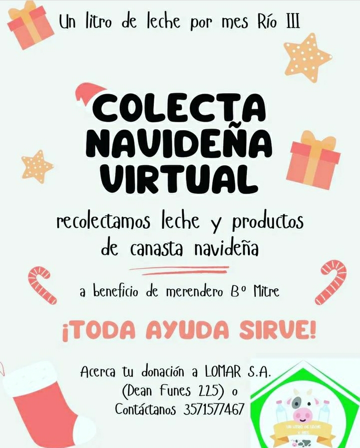 COLECTA VIRTUAL DE UN LITRO DE LECHE POR MES