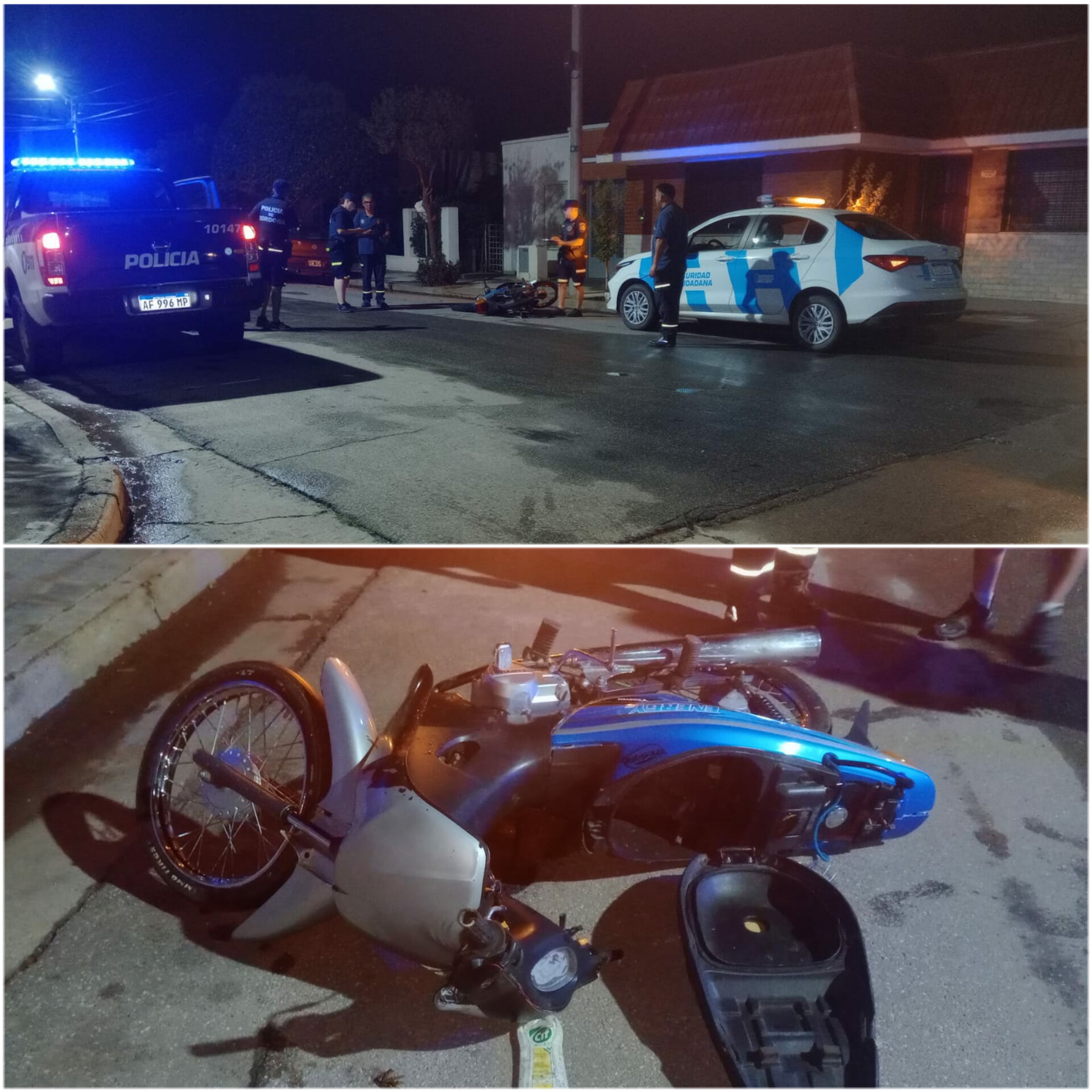 PARTE POLICIAL: UN JOVEN EN MOTOCICLETA CHOC&Oacute; CON UN VEH&Iacute;CULO QUE SE DIO A LA FUGA